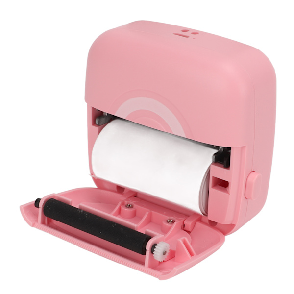 Mini termisk printer Bluetooth bærbar håndholdt klistermærkeskriver 200DPI USB opladning Lille smart fejlprinter lyserød