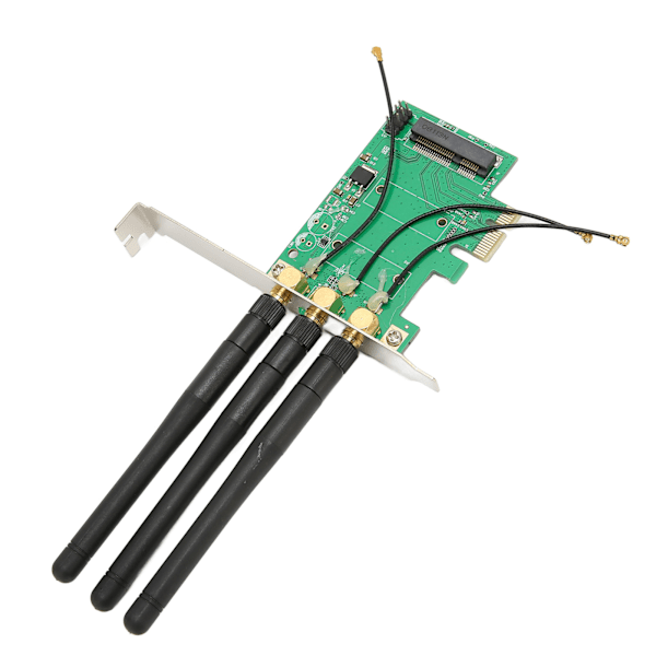 Mini PCIE - PCIE -sovitinkortti PCIE-verkkokorttisovitin Kolme antenniverkon laajennuskorttia pöytätietokoneille