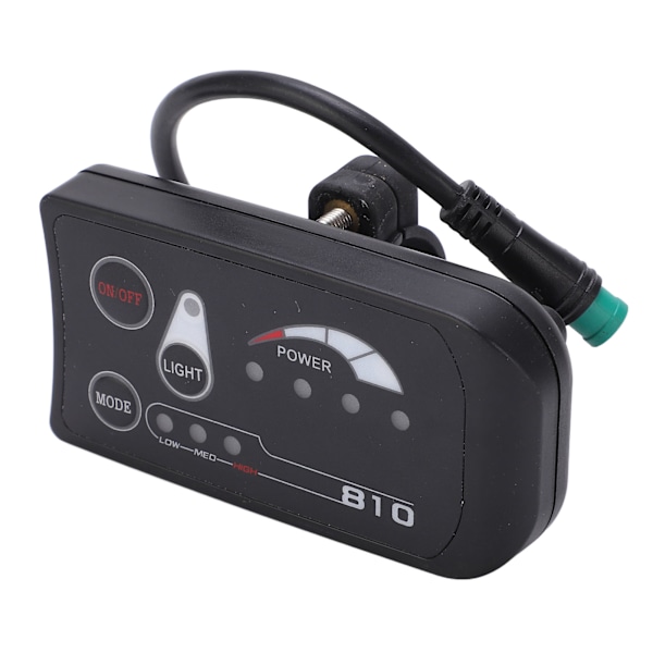 Elcykel LED Display Kontrollpanel 36V 48V S810 LED Display Mätare för Elcykel Modifiering Vattentätt gränssnitt