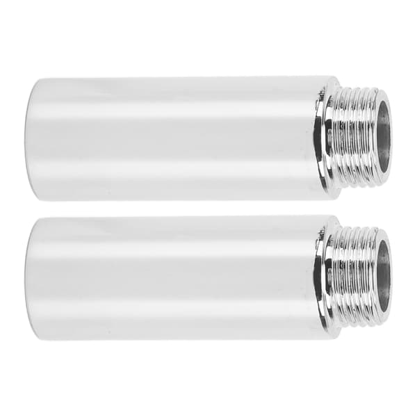 2 STK Dusjarmforlengelse Rustfritt Stål Krombelegg Dusjhode Forlengelsesrør for Baderom 6,1cm/2,4in