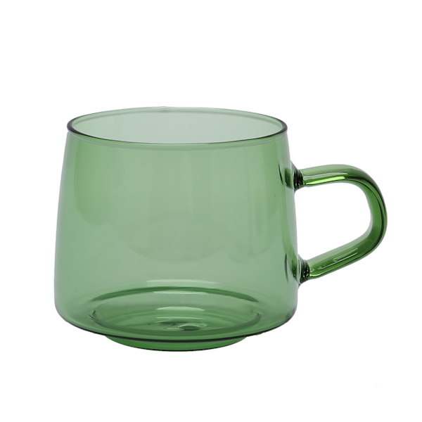 350 ml lasikahvikuppi Kristall kahvimuki kahvalla, korkea lämpötilan kestävyys kotiin ja CafeGreen