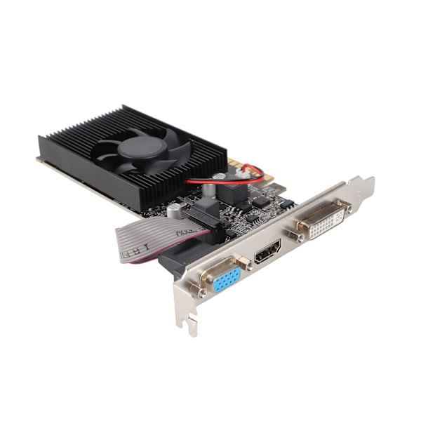 GT610 1GB DDR3 grafikkortstøtte DVI VGA HD Multimedia Interface 64-biters spillgrafikkort med Silence Cooling Fan