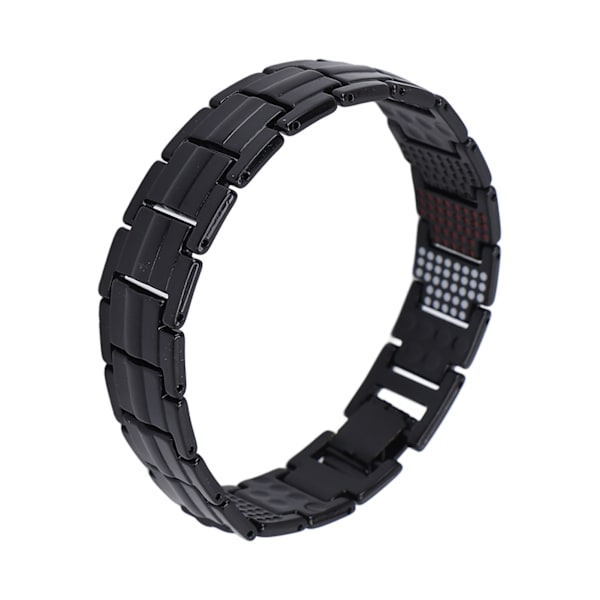 Magnetterapiarmband Minska elektrostatisk Förbättra sömn Gå ner i vikt Snygga titanstålarmband Svarta