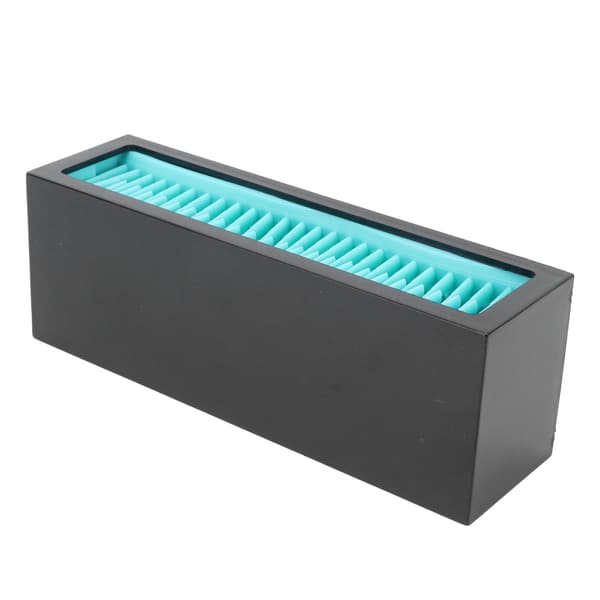 【NX】Silikone kosmetisk opbevaringsboks Læbestift Makeup opbevaringsorganizer etui Beholder til kosmetik (sort blå)