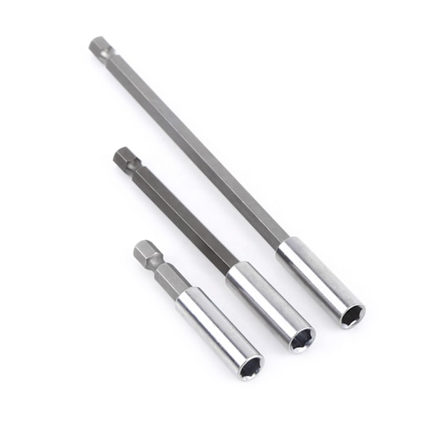3st elektrisk borrskruvmejsel förlängningsstång magnetisk bitshållare 1/4" skaftverktyg