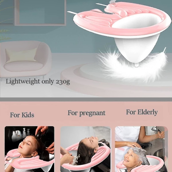 Hårtvättbricka Uppblåsbar schamposkål för gravida äldre funktionshindrade Sängliggande