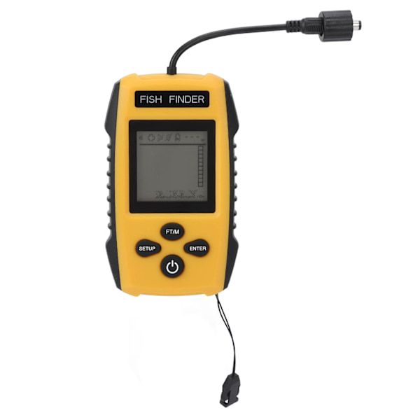 Bærbar Fish Finder Ekkolod Sensor Kajak Kabelforbundet Håndholdt Fish Depth Finder med LCD-skærm til Båd Sø Hav Is