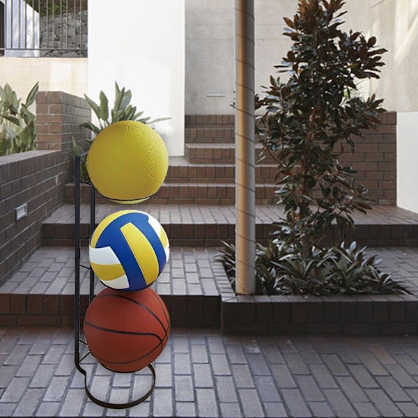 Basketstativ for oppbevaring av hjemmebasketballer Jernstativ for fotballvisning i flere lag