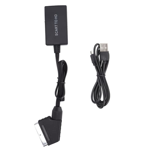 Scart til HD Multimedia Interface Konverter Video Audio Konverter Adapter med Kabel til DVD Set Top Box