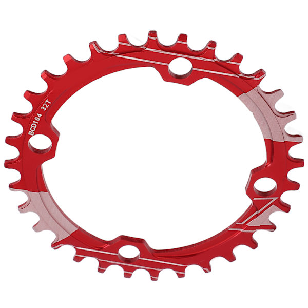 Lebycle 104BCD Rund Smal Bred Kedjering MTB Sykkel 32T Veivsett Tannsplate Deler Rød