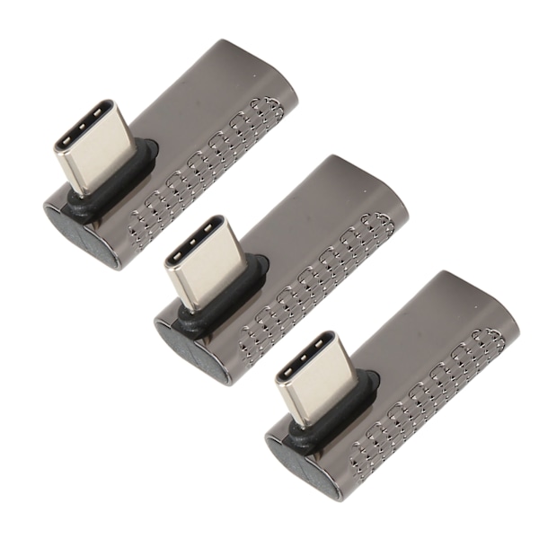 3 kpl USB-C 90 asteen kulma-adapteria naaras-uros 20 Gbps 8K 60 Hz Type C 4.0 adapteri PC:lle ja puhelimelle