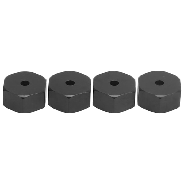 4 stk 5 mm til 12 mm kombinerede hjulnav Hexadapter tilbehør til WPL D12 1/10 RC Trucks Sort