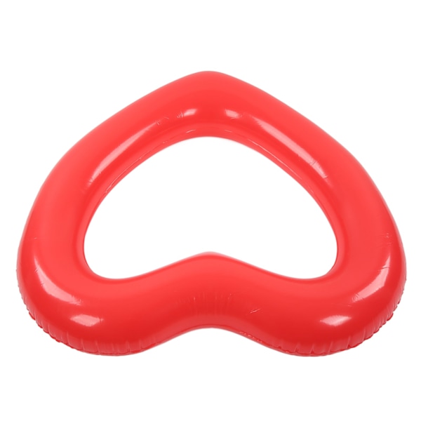 Hjerteformet svømmebøjle 120 cm tyk, rivefast PVC-materiale Oppustelige poolflotringer til poolpartystrande Rød