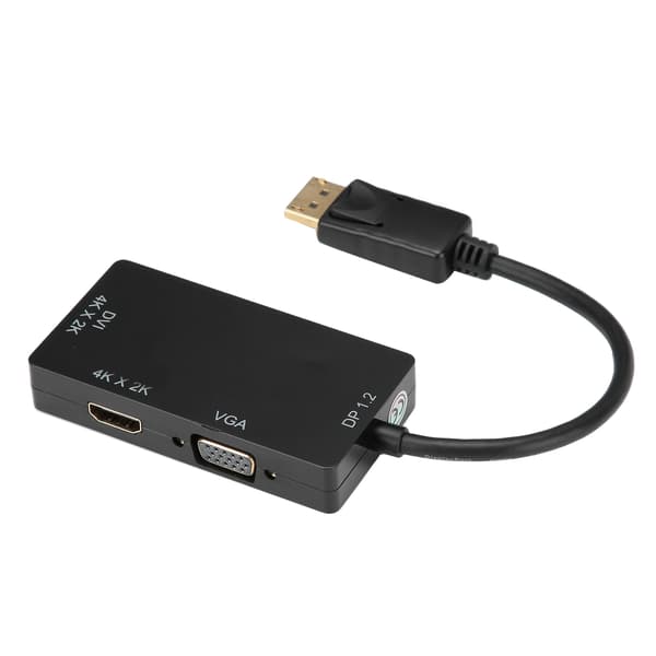 【NX】3-i-1-adapter Displayport til HDMI/VGA/DVI multifunksjonell HD-omformerkabel