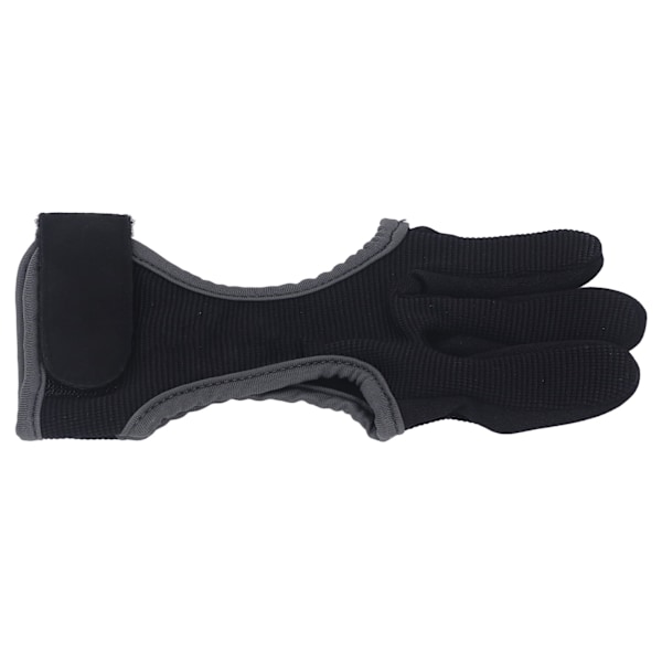 Bueskydning 3 Finger Handske Dragstreng 3 Finger Beskyttelse Tab til Traditionel Recurve Bue L