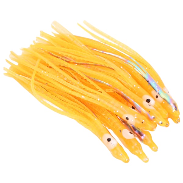 10 st Beten Fiskebete Artificiellt Fiskebete Jigg Tillbehör för Flod Bnak Sjö 8cm Längd Orange Laser
