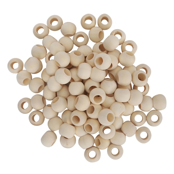 100 kpl Puupallot Pyöreä Reikä Kaulakoru Helmi Väliosa Koriste DIY Korut Tarvikkeet 20mm