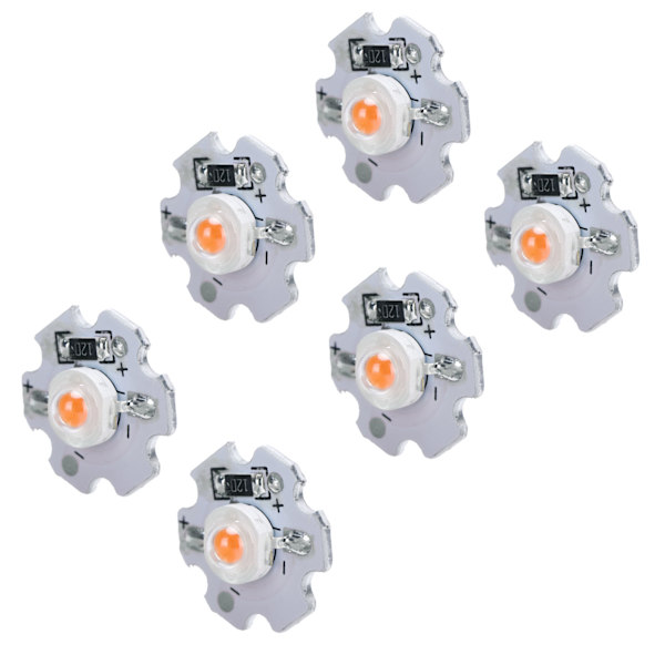 25 kpl 0,5W 5V High Power LED-lamppuhelmi Valonlähde Siru alumiinilevyllä Vaaleanpunainen valo: 380-840NM