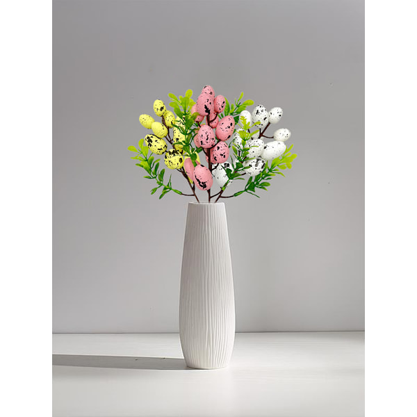 Easter Egg Tree Branch 8,7 tum lång plastskum rika färger verklighetstrogna hållbara påskäggssticklingar