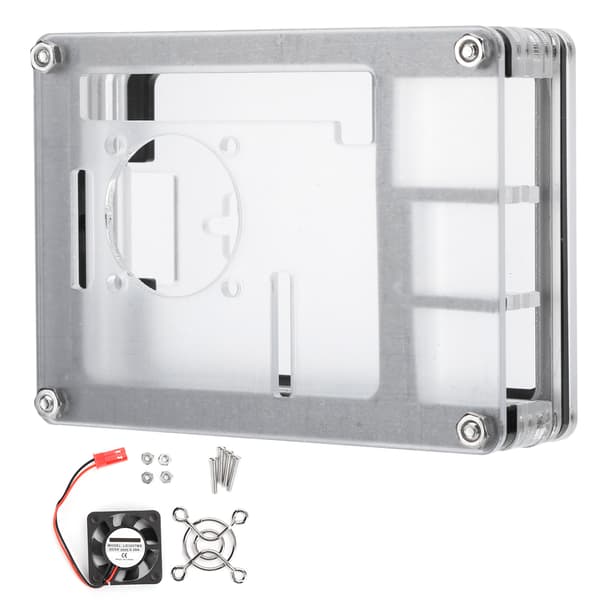 9-lags akrylveskesett med kjølevifte og nettingdeksel for Raspberry Pi 4 Model B#1