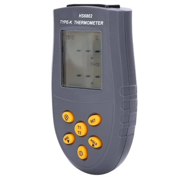 Digital termometermätare DualChannel LCD-skärm Temperaturmätningsutrustning HS6802