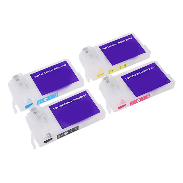 4 stk blækpatroner Refill Chipless til T802XL1 T802XL2 T802XL3 T802XL4 udskiftning af printer