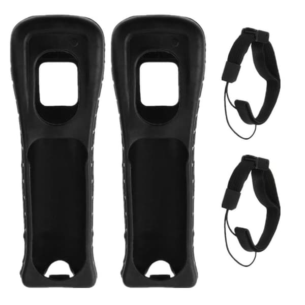 Skyddande silikonfodral och handledsrem kompatibla med Wii Remote Controller