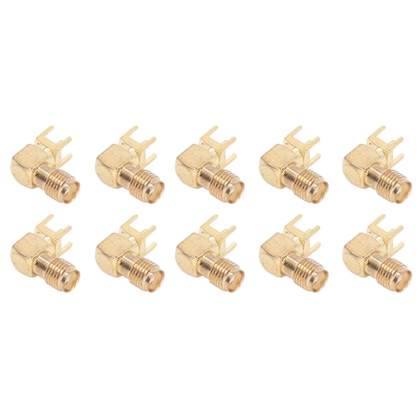 10 stk RF-kontaktpanel bøjet 90 grader 4-bens antennebase PCB Board End koaksialadapter SMAKWE