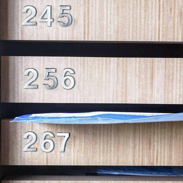 20x Selvklæbende Dørhusnumre Postkassenumre Gadeadressenumre til Bolig- og Postkasseskilt, 0 til 9 Hopea