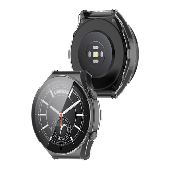 PC-ram hærdet glas etui kompatibelt med Xiaomi Watch S1 Smartwatch Stødsikkert beskyttelsesetui