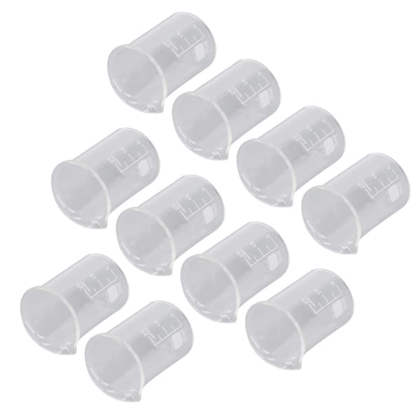 10 st glasbägare set experimentmätkopp med skala undervisningsutrustning 25 ml Kapacitet