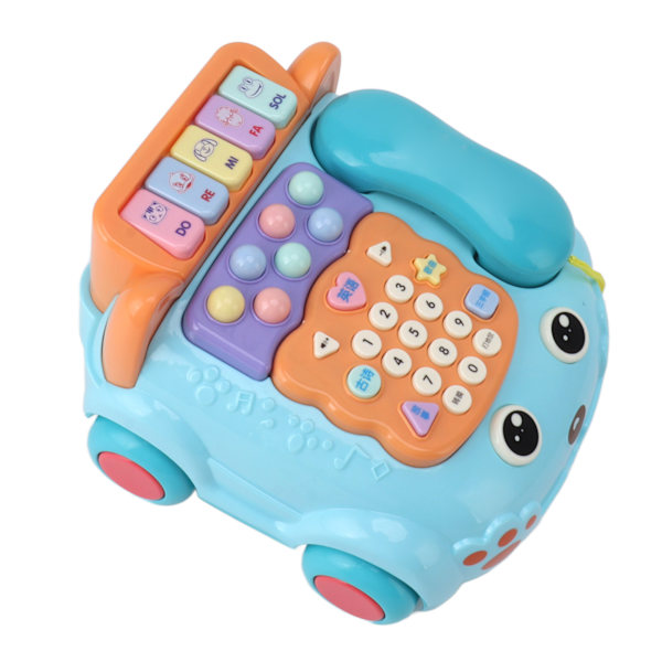 Babytelefon legetøj Tegneserie med musik Lys Børn Legetøjs Telefon Forælder Børn Interaktiv Uddannelse Kinesisk Engelsk Tosproget legetøj Blå