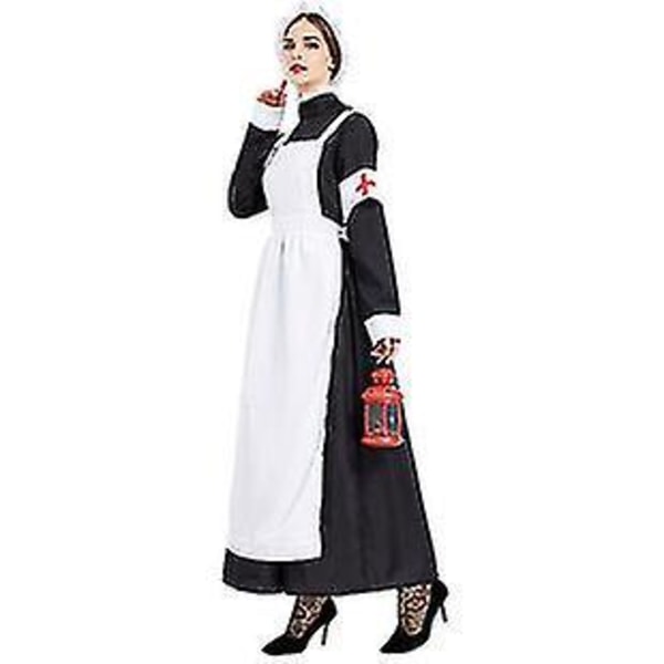 Victorian Sygeplejerske Kostume til Kvinder - 20. Århundrede Historisk Krigsuniform - Halloween Kostume