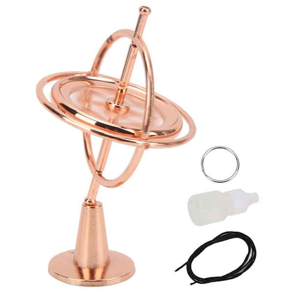 Metallgyroskopfeste Gyroskop Dekompresjonsleketøy Mini Balanse Spinning Top Artefakt Rose Gold