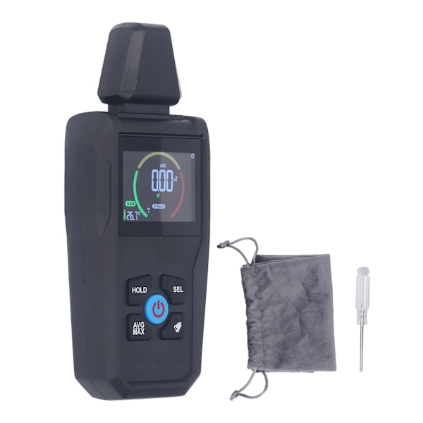 EMF-måler Høj præcision Lyd- og lysalarm LCD-baggrundsbelyst display Elektromagnetisk feltstrålingsdetektor