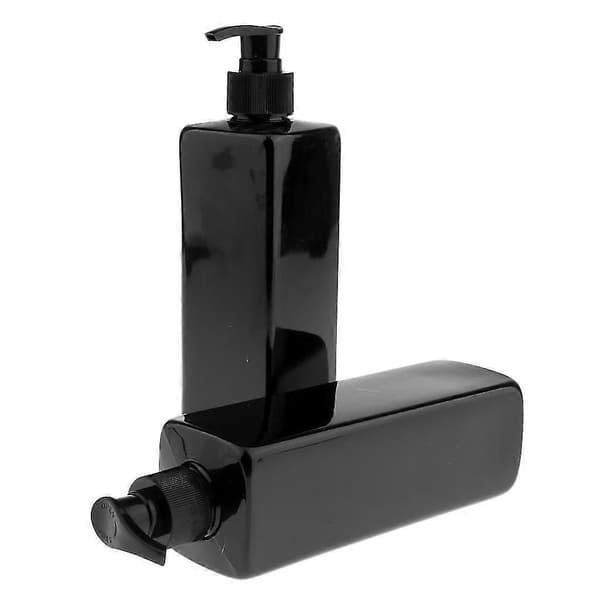 st 500 ml store, tomme, sorte plastflasker med lotionpumper, perfekte til dispensering - sort pumpe, 500 ml Black Pump