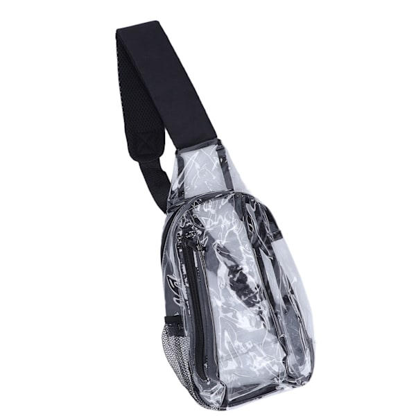Läpinäkyvä Sling Bag Stadion Hyväksytty Pieni PVC Casual Vedenkestävä Läpinäkyvä Rintavyö Hiking Stadionille tai Konserteille