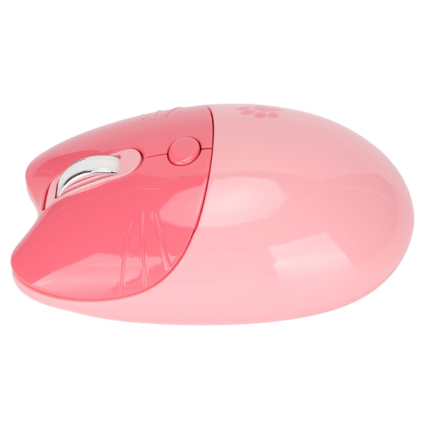 Trådløs mus Sød tegneserie Cat Paw 2.4G Dobbelttilstand computertablet Tre niveauer DPI Mini Silent Wireless Mouse Rosa