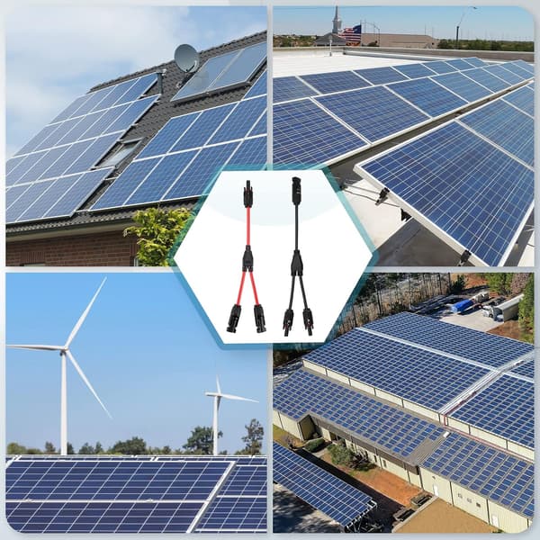 Solcellekabelkontakt Profesjonell 1 til 2-grenede Y-kontakter Soladapter