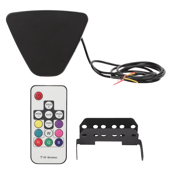 Universal LED Baklykta Färgrik Multifunktionell Bakre Stopplampa Backlampa med Fjärrkontroll för Bil