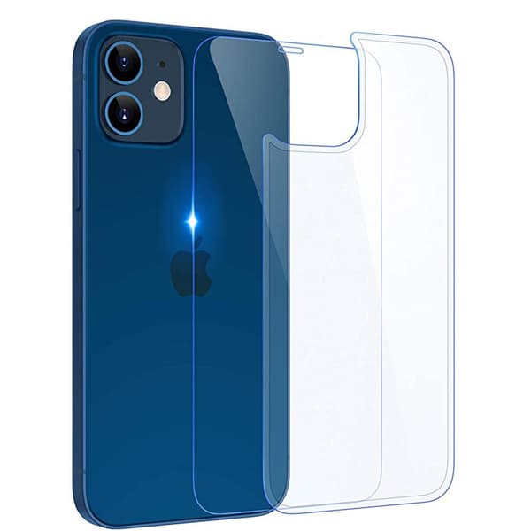 【NX】2-PACK Kompatibel med iPhone 12 Baksidesskydd 9H 0.3mm Transparent transparent