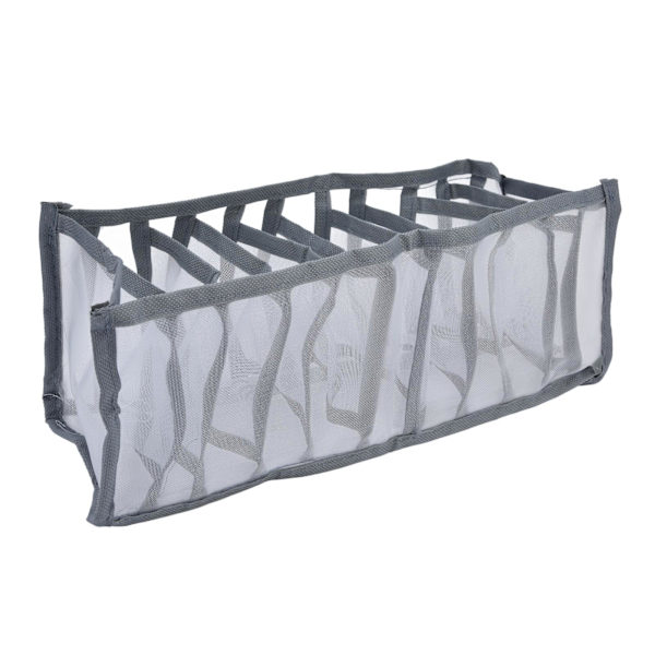Undertrøjsorganisator Mesh Foldbar Åndbar Multi-celler Sokker Opbevaringsboks til BH Trusser 11 celler