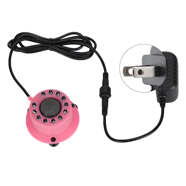 Plastik Rosa Akvarium Fuldtætning LED Farverig Nedsænkelig Boblelys Fiskekummer Belysning Dekoration Ornament 100-240V US Stik