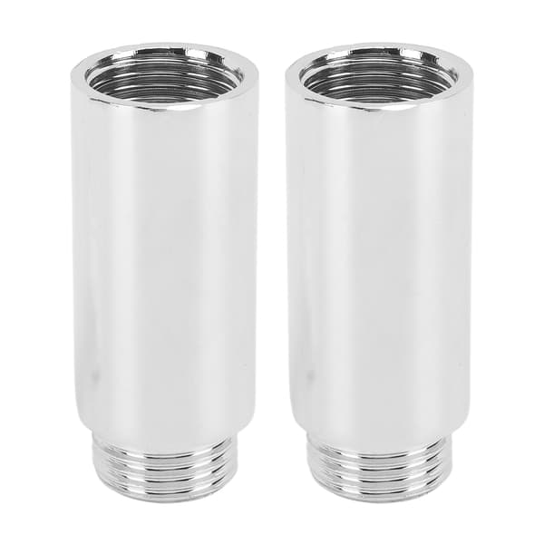 2 STK Dusjarmforlengelse Rustfritt stål Krombelegg Dusjhode Forlengelsesrør for bad 5,1 cm/2 tommer