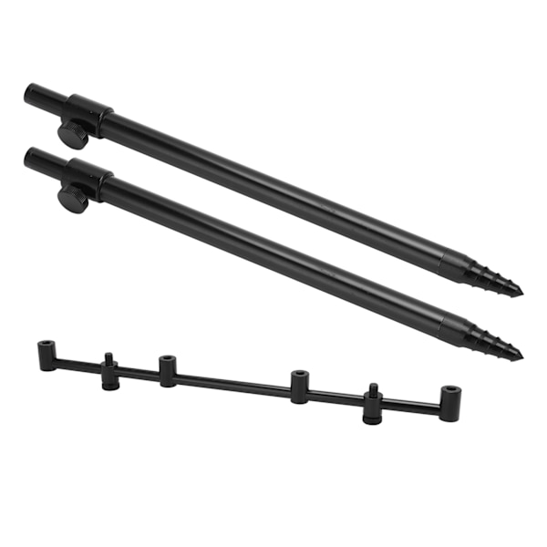 Fiskespöfäste 2 Sektioner Teleskopisk Aluminiumlegering Fiskespö Stöd med Universalgänga för Utomhusfiske 2x31cm Mark