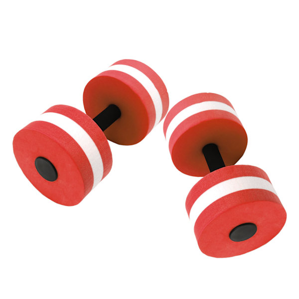 2 ST EVA Vand Flydende Dumbbell Yoga Træning Vandskum Dumbbell Fitness Tool til Mænd Kvinder Børn Rød