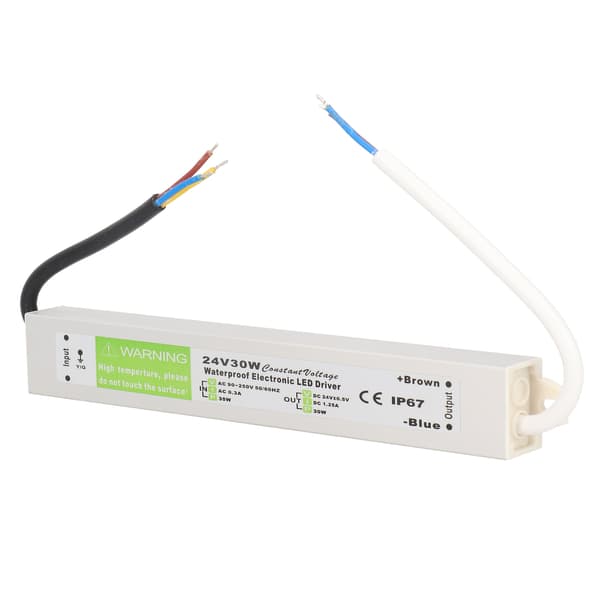 【NX】30W AC90‑250V vanntett strømforsyningstransformatoradapter Tynn LED-strømforsyningsdriver DC24V