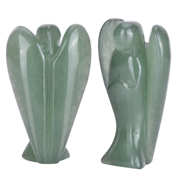 Kaunis luonnollinen, kirkas kvartsikristalli Healing Power -veistetty enkelfiguuri (#03)