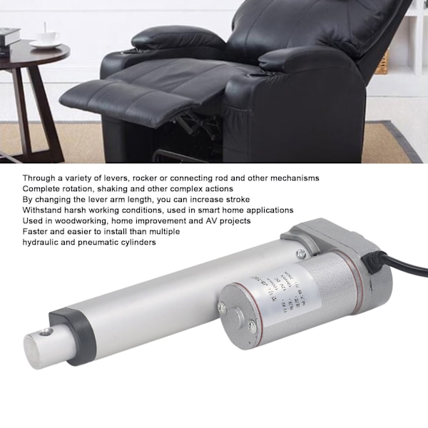 Mini lineaarinen sähköinen toimija 750N 100 mm 12V moottorin liikkeelle Ulos Maatalous Rata Robotit Kotiautomaatio Vain valkoinen toimija