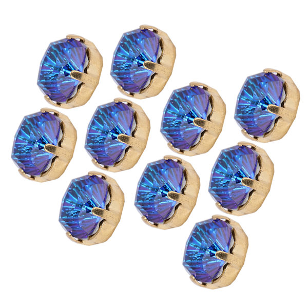 10 st Sy Klokristall Diamant Fyrkantig Glas Hög Topp Klädtillbehör Dekorationer K9 10mm Blått Ljus